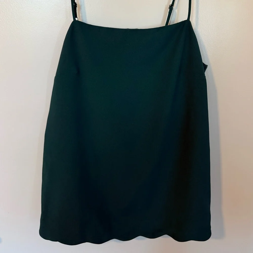 J. Crew Scallop Bottom Blouse - Size 00 | Color: Dark Green